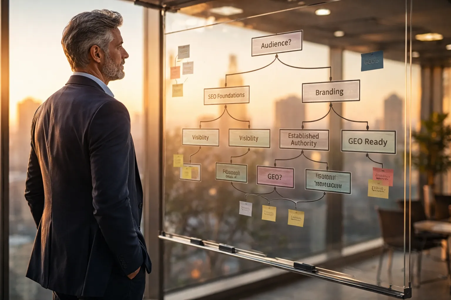 Arbre de décision stratégique pour déterminer si investir dans le Generative Engine Optimization