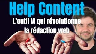 Vignette YouTube de l'épisode 11 du podcast SEO Les Petites Histoires du SEO sur la rédaction web avec l'application Help Content