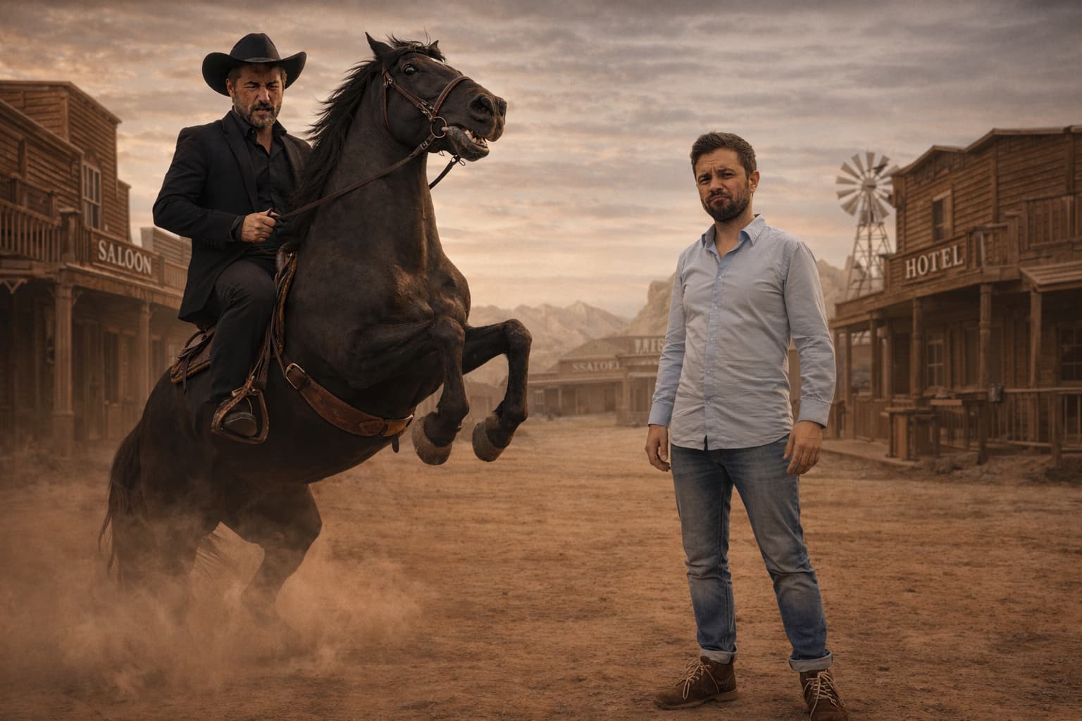 Laurent Bourrelly sur son cheval décidant de s'attaquer à tous les consultants GEO dont Julien Gourdon